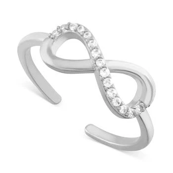 Essentials | Crystal Infinity Toe Ring in Silver-Plate 2.5折