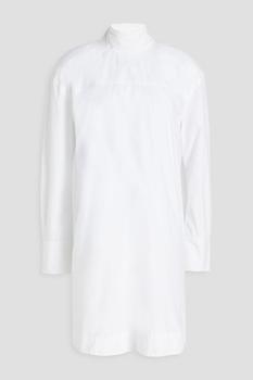 ganni连衣裙推荐, Ganni | Cutout embroidered organic cotton-poplin mini dress商品图片 4.9折