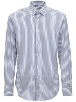 Brioni价格, Brioni | Striped Dino Fit Cotton Poplin Shirt商品图片 6折