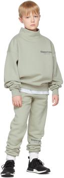 Essentials | SSENSE Exclusive Kids Green Mock Neck Sweatshirt商品图片,7.8折, 独家减免邮费