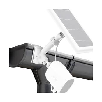 商品2-in-1 Universal Gutter Mount Compatible with Wyze, Blink, Ring, Arlo, Eufy Camera - Mount Your Security Cam and Solar Panel - Solar Panel and Cam Not Included (White)图片