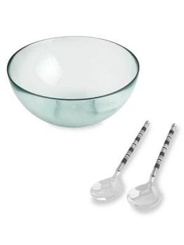 商品French Home | 3-Piece Serving Bowl & Utensil Set,商家Saks OFF 5TH,价格¥680图片