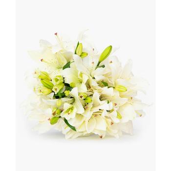 商品BloomsyBox | Casablanca White Lilies Fresh Flower Bouquet,商家Macy's,价格¥653图片