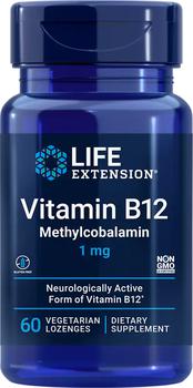 商品Life Extension Vitamin B12 Methylcobalamin - 1 mg (60 Lozenges, Vegetarian)图片