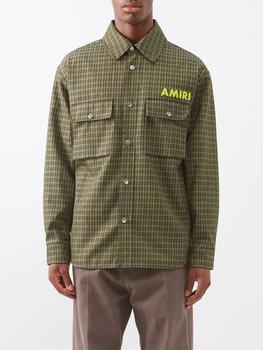 amiri衬衫真假, AMIRI | Logo-print check padded-twill overshirt商品图片 