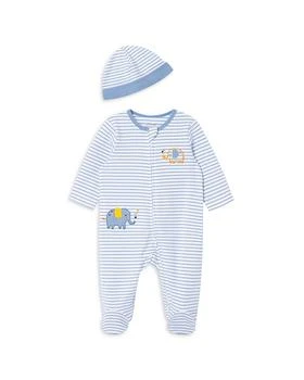 Boys' Cotton Striped Elephant Footie & Hat Set - Baby,价格$15