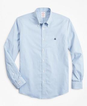 布克兄弟 衬衫, Brooks Brothers | Stretch Madison Relaxed-Fit Sport Shirt, Non-Iron Stripe商品图片 
