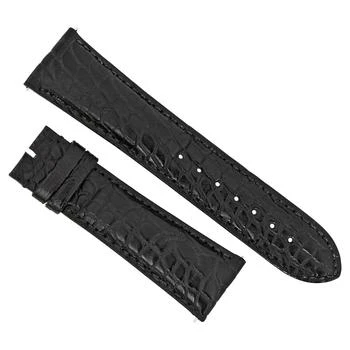 Hadley Roma | Matte Black 24 MM Alligator Leather Strap,商家Jomashop,价格¥578