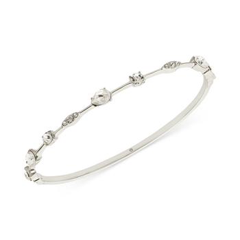 商品Givenchy | Silver-Tone Crystal Stone Detail Bangle Bracelet,商家Macy's,价格¥172图片