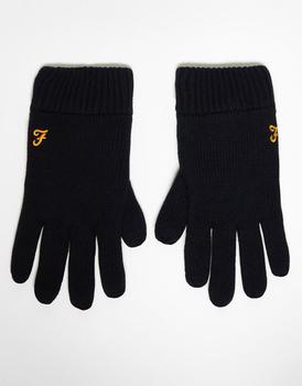 商品Farah | Farah logo gloves in black,商家ASOS,价格¥126图片