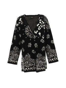 Just Cavalli | Just Cavalli V-Neck Long-Sleeved Cardigan商品图片,5.7折