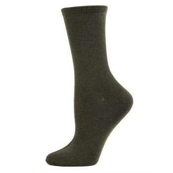 Memoi | Flat knit Cashmere Women's Crew Socks 