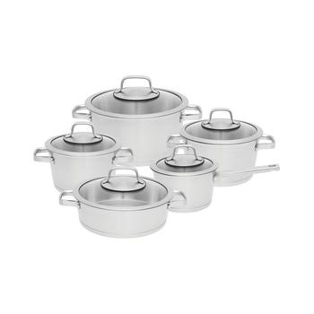 商品BergHOFF | Manhattan 10-Pc. 18/10 Stainless Steel Cookware Set,商家Macy's,价格¥2504图片