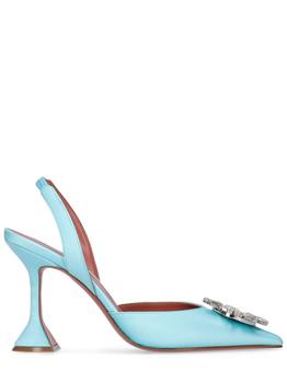 amina muaddi, Amina Muaddi | 95mm Begum Satin Slingback Pumps商品图片 额外8.5折, 额外八五折