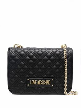 Love Leather, Love Moschino | Love Moschino Women's Black Faux Leather Shoulder Bag商品图片 