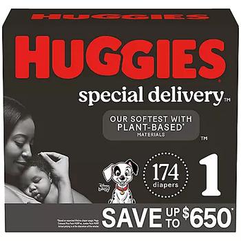 商品Huggies Special Delivery Hypoallergenic Baby Diapers (Choose Your Size),商家Sam's Club,价格¥343图片
