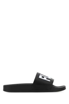 商品Vetements | Vetements 男士拖鞋 VL12FL200BBLACKWHITE 黑色,商家Beyond Moda Europa,价格¥1844图片