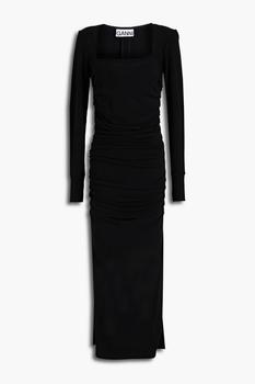 ganni裙, Ganni | Ruched crepe midi dress商品图片 4折