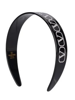 Valentino | Crystal V Logo All Over Resin Headband,商家LUISAVIAROMA,价格¥5143