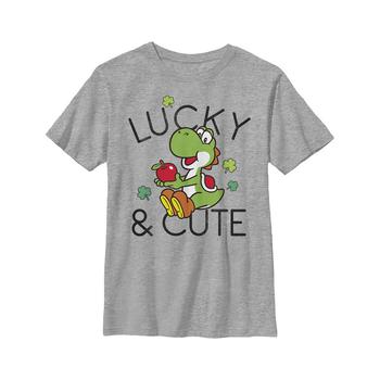 推荐Boy's Super Mario Yoshi St. Patrick's Lucky and Cute  Child T-Shirt商品