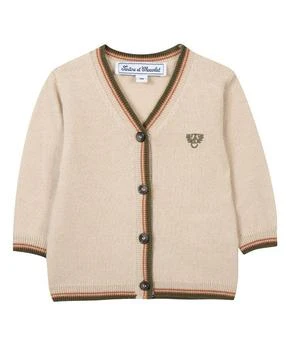 Tartine et Chocolat | Boys' Retro Contrast Beige Cardigan - Little Kid,商家Bloomingdale's,价格¥472