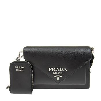 prada hobo, Prada | PRADA 女士黑色皮革单肩包 1BP020-2EVU-F0002商品图片 满$100享9.5折, 满折