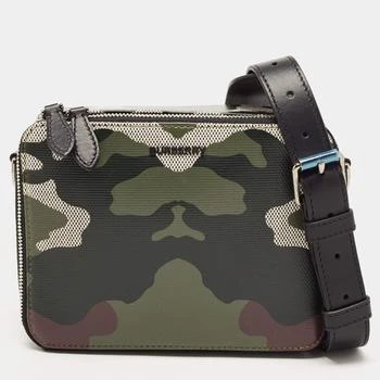 推荐Burberry Green Camo Print Canvas Sutton Crossbody Bag商品