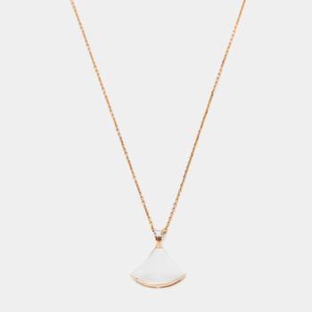 bvlgari项链怎么选, [二手商品] BVLGARI | Bvlgari Divas' Dream Mother of Pearl Diamond 18K Rose Gold Pendant Necklace商品图片 8.9折, 满1件减$100, 满减