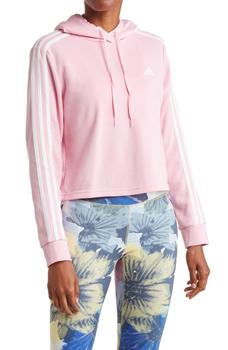 essentials hoodie多少钱, Adidas | Essentials 3-Stripes Cropped Hoodie商品图片 7.9折