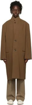 Lemaire | Brown Chesterfield Coat 3.9折