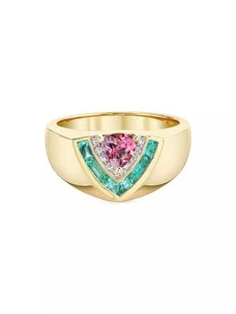 Emily P. Wheeler | Tiered 18K Yellow Gold & Multi-Gemstone Ring,商家Saks Fifth Avenue,价格¥50061