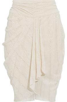 product Nistal draped ruched metallic crepon mini skirt image