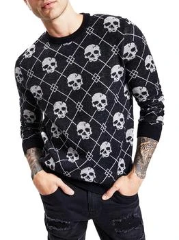 INC International | Mens Cashmere Blend Printed Pullover Sweater 2.8折