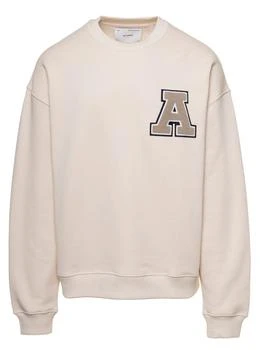 推荐Team' Beige Sweatshirt With Front Logo Patch In Cotton商品