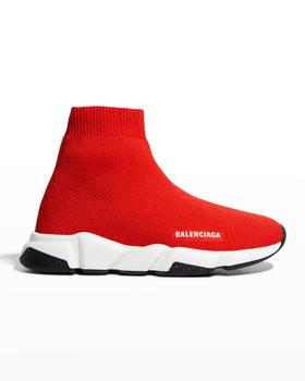 Balenciaga | Kid's Two-Tone Knit Sock Trainer Sneakers商品图片,