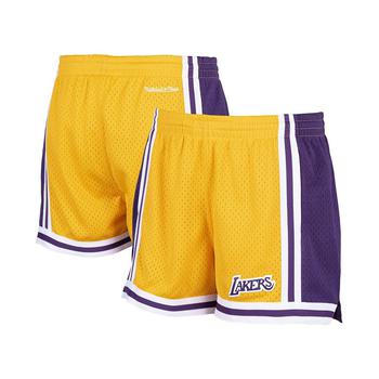Mitchell and Ness | Women's Gold-Tone Los Angeles Lakers Jump Shot Shorts商品图片,