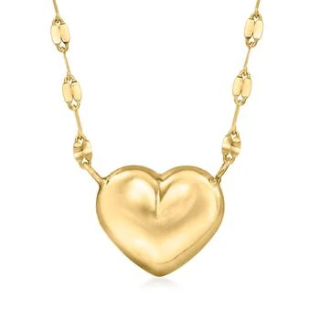Ross-Simons | Ross-Simons Italian 18kt Yellow Gold Puffed Heart Lumachina Necklace,商家Premium Outlets,价格¥2939