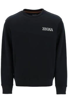 推荐Zegna rubberized logo crewneck sweatshirt商品