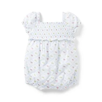 Janie and Jack | Floral Smocked Bubble (Infant) 