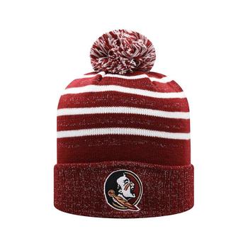 推荐Youth Girls Garnet Florida State Seminoles Shimmering Cuffed Knit Hat with Pom商品