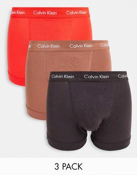 更多ck内裤男, Calvin Klein | Calvin Klein ASOS exclusive 3 pack trunk in multi商品图片 