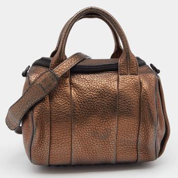 推荐Alexander Wang Metallic Bronze Pebbled Leather Rocco Duffel Bag商品