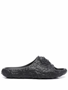 范思哲男鞋海淘, Versace | Versace Men's Black Rubber Sneakers商品图片 