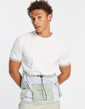 推荐American Stitch colourblock t-shirt with cargo pocket detail in white商品