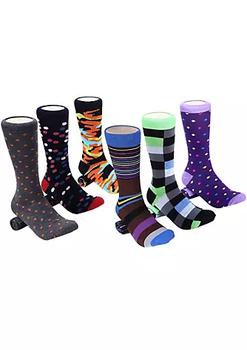 加拿大Mio Marino, Mio Marino | Men's Bold Designer Dress Socks 6 Pack商品图片 