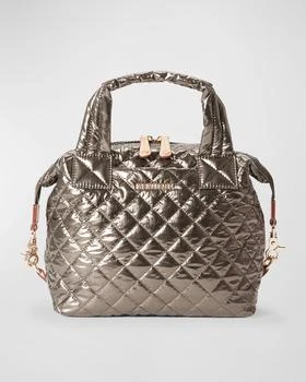 推荐Sutton Deluxe Small Metallic Top-Handle Bag商品