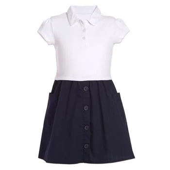 Nautica | Plus Girls Uniform 2 Tone Interlock Dress 5.9折