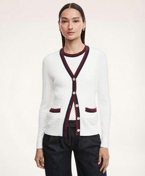 布克兄弟开衫, Brooks Brothers | Supima® Cotton Tennis Cardigan商品图片 