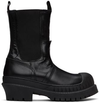 Acne Studios | Black Leather Chelsea Boots商品图片,