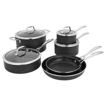 Henckels | Henckels Capri Notte Granitium 10-piece Nonstick Cookware Set, Black,商家Premium Outlets,价格¥2458